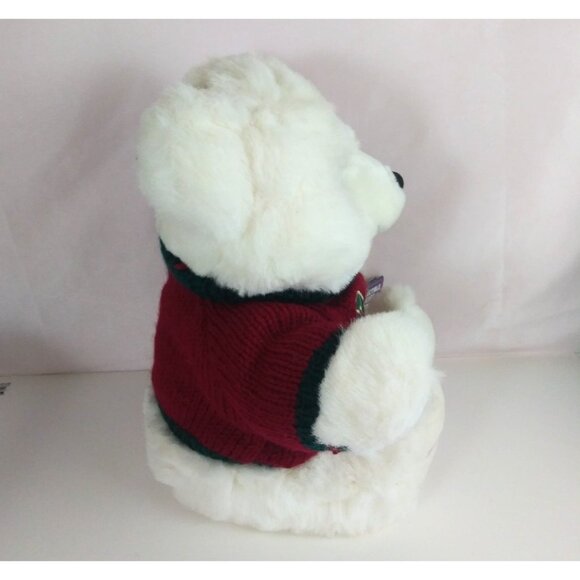 1997 K-Mart Collectible Bears Teddy Bear Sweater With Toy Sack 17" Plush W/ Tag - Picture 4 of 12